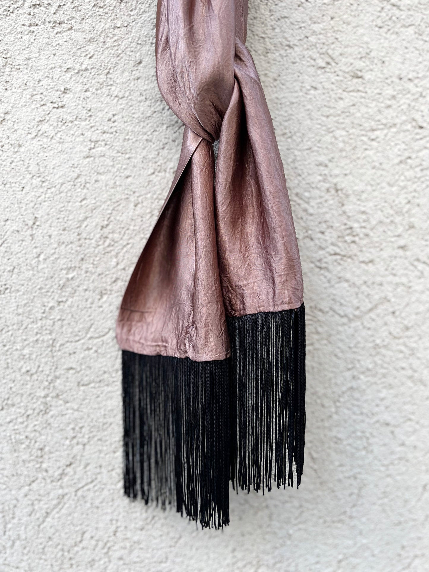 Waterfall Scarf / Pink-Black