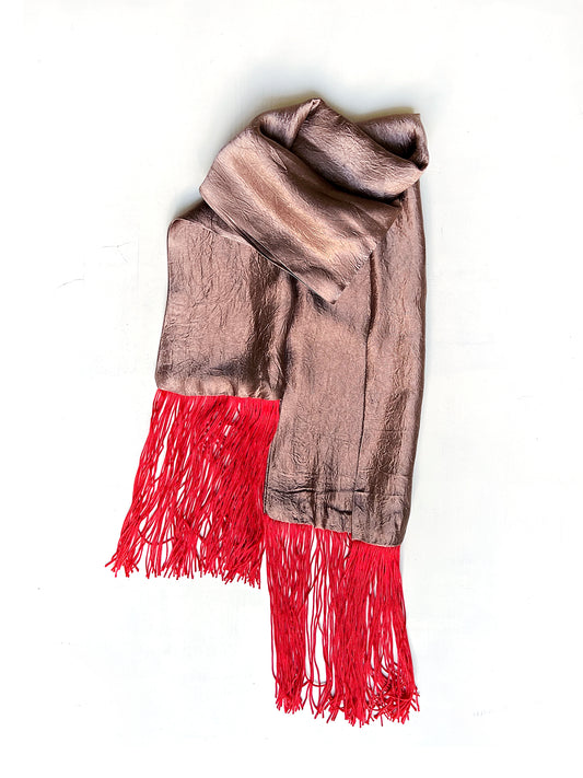 Waterfall Scarf / Pink-Red