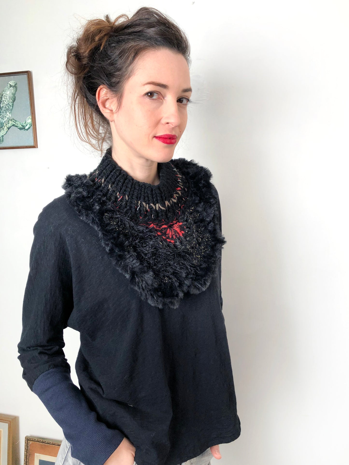 Back to Black Crochet Neckpiece