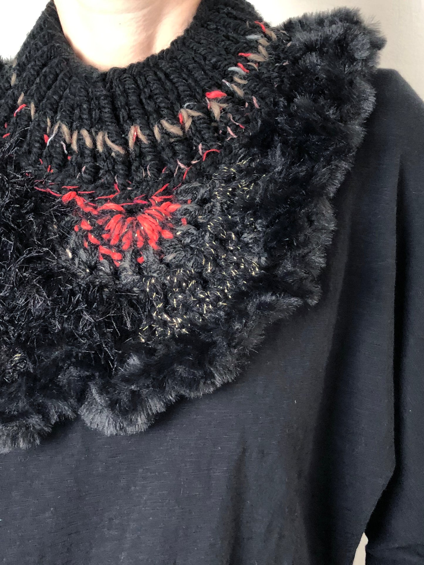 Back to Black Crochet Neckpiece
