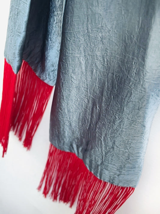 Waterfall Scarf / Blue-Red