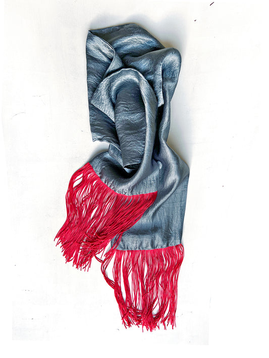 Waterfall Scarf / Blue-Red